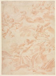 The Stigmatization of Saint Francis, first third 1700s. Creator: François Lemoyne (French, 1688-1737)