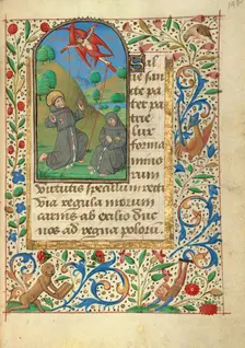 The Stigmatization of Saint Francis; Prayer Book of Charles the Bold, about 1480-1490. Creator: Unknown