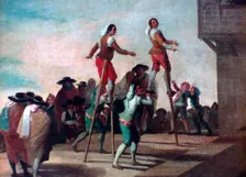 The Stilts c1785. Artist: Francisco Goya