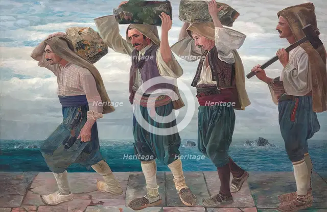 The stone bearers of Ragusa, 1898. Creator: Karl Mediz.