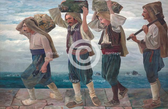 The stone bearers of Ragusa, 1898. Creator: Karl Mediz.