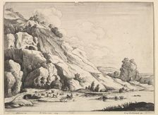 The stone bridge, 1649. Creator: Wenceslaus Hollar