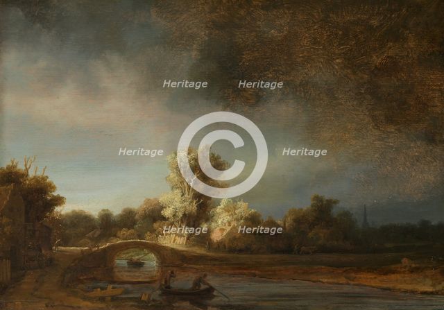 The Stone Bridge. Artist: Rembrandt van Rhijn (1606-1669)