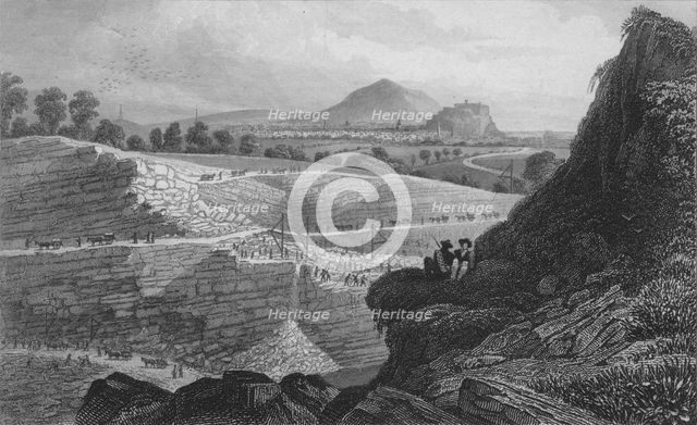 'The Stone Quarries, Craigleith, near Edinburgh: From Which the New Town was Built', 1829. Artist: W Wallis.