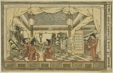 The Stone Temple and Statue of Zeus in Europe (Yoroppashu sekizo kyo mokudo jinkyo), from ..., n.d.. Creator: Utagawa Kuninaga