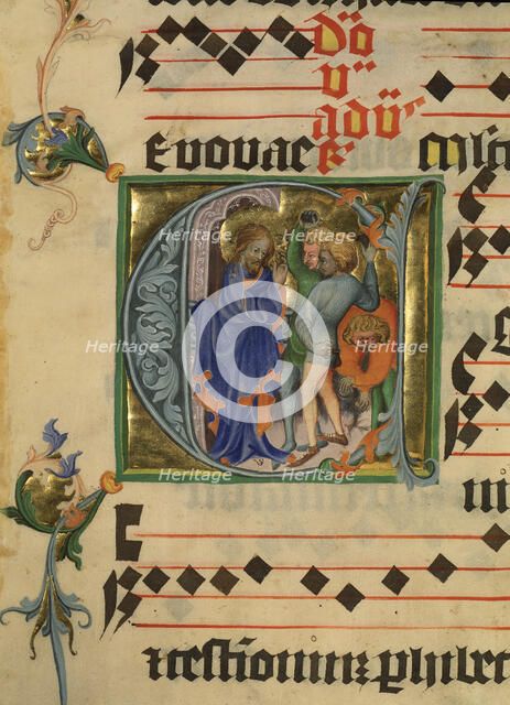 The Stoning of Christ, early 15th century. Creator: Unknown.