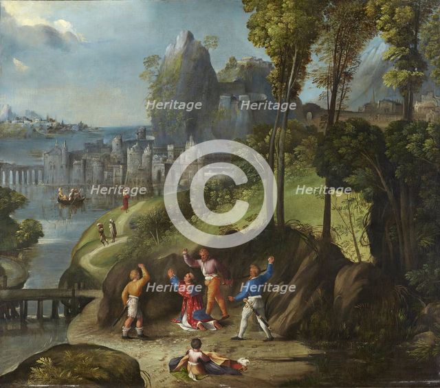 The Stoning of Saint Stephen, 1525. Creators: Dosso Dossi, Battista Dossi.