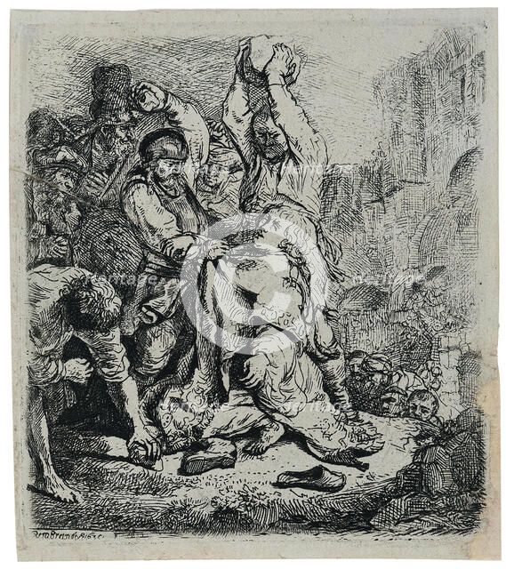 The stoning of Saint Stephen, 1635. Creator: Rembrandt van Rhijn (1606-1669).
