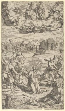 The Stoning of Saint Stephen, 16th century. Creator: Domenico del Barbiere