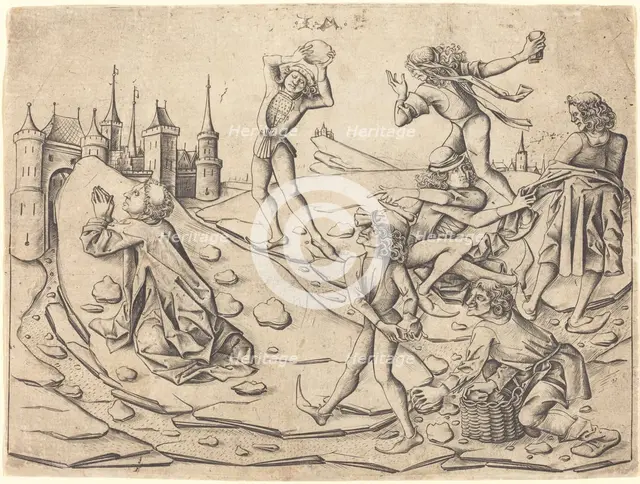 The Stoning of Saint Stephen, c. 1470. Creator: Israhel van Meckenem.