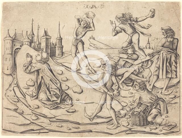 The Stoning of Saint Stephen, c. 1470. Creator: Israhel van Meckenem.