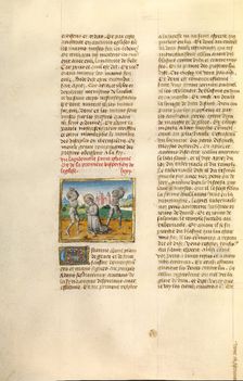 The Stoning of Saint Stephen; Miroir Historial, about 1475. Creator: Unknown