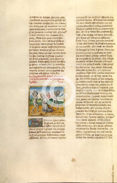 The Stoning of Saint Stephen; Miroir Historial, about 1475. Creator: Unknown.