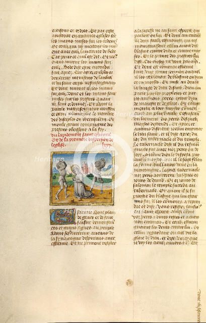 The Stoning of Saint Stephen; Miroir Historial, about 1475. Creator: Unknown.