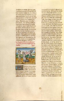 The Stoning of Saint Stephen; Miroir Historial, about 1475. Creator: Unknown