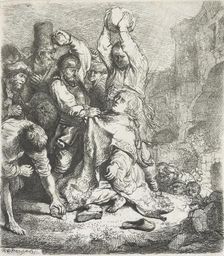 The stoning of St Stephen, 1635, Netherlands. Creator: Rembrandt Harmensz van Rijn