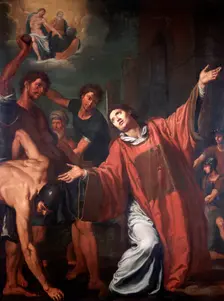 The stoning of St Stephen Artist: Anon