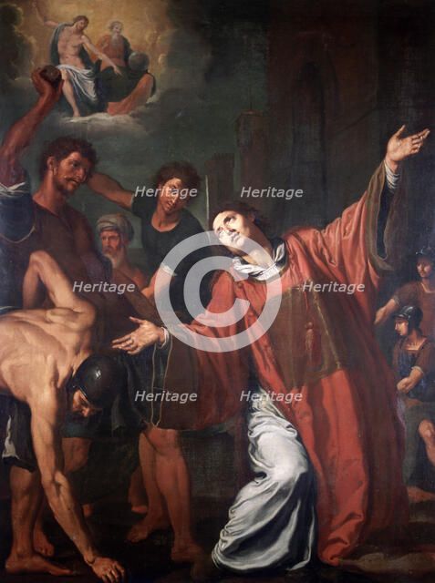 'The stoning of St Stephen'.  Artist: Anon