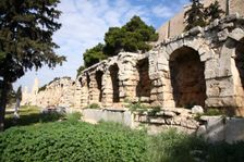 The Stoa of Eumenes II, The Acropolis, Athens, Greece. Creator: Samuel Magal