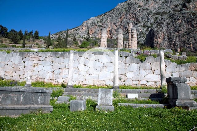 The Stoa of the Athenians, Delphi, Greece. Creator: Samuel Magal.