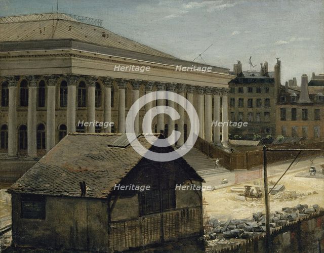 The Stock Exchange under construction, c1820. Creator: Etienne Bouhot.