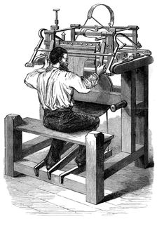 The stocking frame, c1880