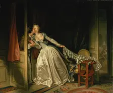 The Stolen Kiss, 1790. Creators: Marguerite Gerard, Jean-Honore Fragonard