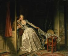 The Stolen Kiss, 1790. Creators: Marguerite Gerard, Jean-Honore Fragonard