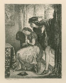 The Stolen Kiss, 1850. Creator: Charles West Cope
