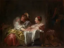 The Stolen Kiss, ca. 1760. Creator: Jean-Honore Fragonard