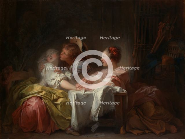 The Stolen Kiss, ca. 1760. Creator: Jean-Honore Fragonard.