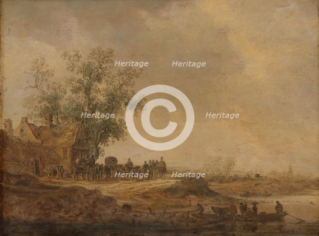 The Stop before the Inn, 1643. Creator: Jan van Goyen.