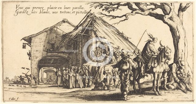 The Stopping Place, 1621. Creator: Jacques Callot.