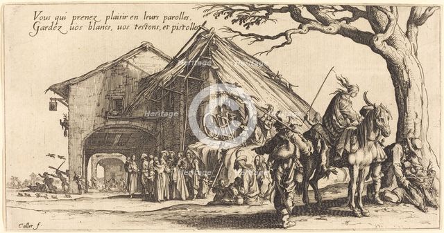 The Stopping Place, 1621. Creator: Jacques Callot.