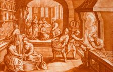 The Story of Mary and Martha, illustration from the Bible. Creator: Mattaus II Merian (1621-87)