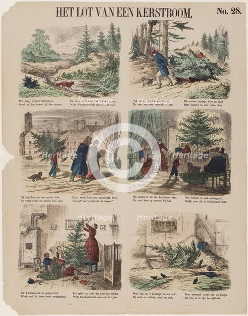 The Story of a Christmas tree, Second Half of the 19th century. Artist: Anonymous  