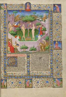 The Story of Adam and Eve; Des cas des nobles hommes et femmes, about 1413-1415. Creator: Boucicaut Master