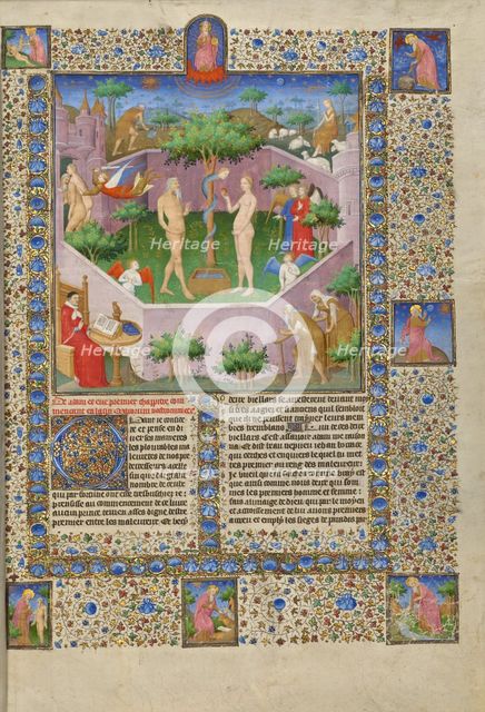 The Story of Adam and Eve; Des cas des nobles hommes et femmes, about 1413-1415. Creator: Boucicaut Master.
