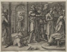 The Story of Joseph: Joseph Interprets his Dream to Jacob, 1512. Creator: Lucas van Leyden (Dutch, 1494-1533)