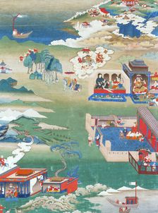 The Story of King Mandhatar; The Story of King Candraprabha; The Tale of the Island..., 18th century Creator: Anon