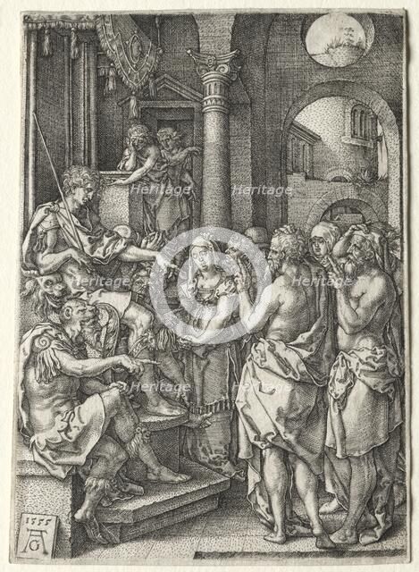 The Story of Susanna: Susanna Accused of Adultery, 1555. Creator: Heinrich Aldegrever (German, 1502-1555/61).