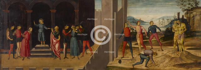 The Story of Susanna: The Trial and Stoning of the Elders, c1500. Creator: Master of Apollo and Daphne.