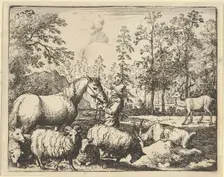 The Story of the Horse Who Wants Revenge on the Stag, 1650-75. Creator: Allart van Everdingen