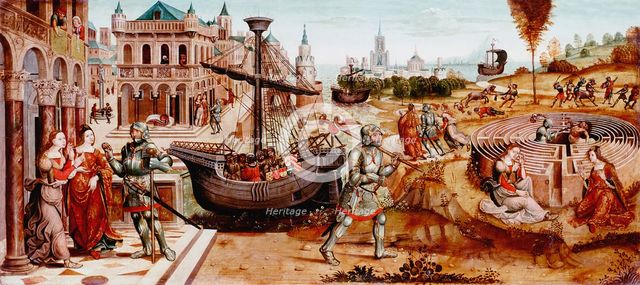 'The Story of Theseus', mid-15th century. Artist: Master of the Cassoni