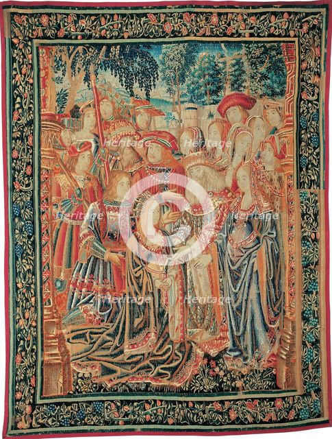 The Story of Troy. The Pardon of Helen, c. 1520. Artist: Brussels Manufactory (1515-1525)