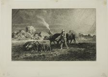 The Storm, 1866. Creator: Charles Emile Jacque