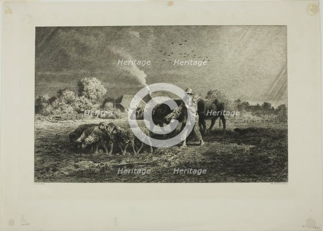 The Storm, 1866. Creator: Charles Emile Jacque.