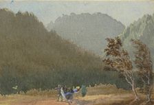 The Storm: Mountain Walkers Surprised by Storm, 19th century. Creator: Unknown