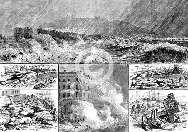 The Storm at Dover, Tuesday, January 18, 1881. Creator: Unknown.