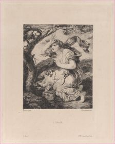 The Storm, after Greuze, 1873. Creator: Jules-Ferdinand Jacquemart